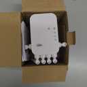 WiFi Extender Signal Booster for Home, AC1900Mbps Dual Band, Covers up to 12880 sq.ft & 105 Devices, New 6X Faster Wireless WiFi Extender with Ethernet Port, WiFi Booster Compatible with All Routers (White)