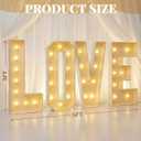 Yunsailing 3 ft Love Marquee Letters, Large LED Light up Love Sign with Pre-cut Frame, Giant Marquee Numbers for Wedding Decor, Engagement, Proposal, Birthday, Bridal Shower Party Decorations | Pre-cut Frame, Marquee Giant Number Sign, Warm LED Lights Ambiance, Wedding, Engagement, Proposal, Bridal Shower Party Decor