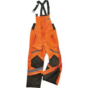 Ergodyne GloWear 8928 Insulated Thermal Bib Overalls, High Visibility, Weather-Resistant (4X-Large, Orange)
