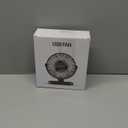 SWEETFULL 6.5 Inch USB Small Desk Fan, 3 Speeds Quiet Portable Desktop Table Fan, 360 Adjustment Personal Mini Fan for Home Office Car Outdoor Travel (Black wood Grain)