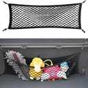 Double-Layer Trunk Cargo Elastic Net for SUV, 35"x11" Stretch to 65"x25" for Car Organizer Heavy Duty with Hooks