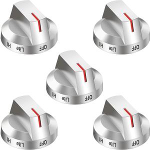 DG94-03500A/Z for Samsung Gas Stove Knob Replacement, DG94-03500U DG94-03500A DG94-04396A Range Oven Knobs, Compatible with NX60T8111SS NX60T8311SS NX60T8711SS Etc, 5 Pack