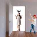 2 x Spider Scene Atmosphere Decoration, Simulated Plush Material, Hanging Black Spider Prank Toy, April Fool's or Birthday Fun Surprise Decoration and Prank Gifts(Medium Size)