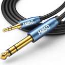 MillSO 6.35mm Male 1/4 to 3.5mm Male 1/8 TRS Stereo Audio Cable (16 Feet), Headphone Adapter 1/8 to 1/4 AUX Adapter for Guitar Amp, Keyboard, Piano, Amplifiers, Home Theater Devices, or Mixer (Sapphire blue)