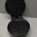 Chefman Anti-Overflow Belgian Waffle Maker w/Shade Selector, Temperature Control, Mess Free Moat, Round Iron w/Nonstick Plates & Cool Touch Handle, Measuring Cup Included, Black