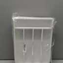 Bellsal White Utensil Organizer 10 Inch Silverware Tray for Drawer - 5 Compartment Small Narrow Bamboo