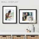 Golden State Art, 16X20 Picture Frame with Mat for 11X14 - High Definition Glass Wall Mounting Horizontal Vertical Display (Black, 2 Pack)
