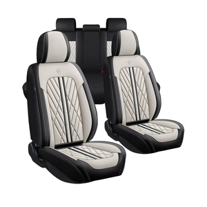 Universal Fit Waterproof Breathable Nappa Leather Automotive Vehicle Car Seat Covers Set Cushion Protector for Sedan SUV