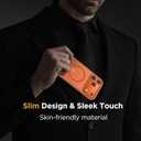 Miracase Magnetic for iPhone 17 Pro Case 6.3" with Screen Protector, [Compatible with MagSafe] Military-Grade Protection, Anti-Fingerprint, Slim Thin Phone Case for 17 Pro Cover, Orange