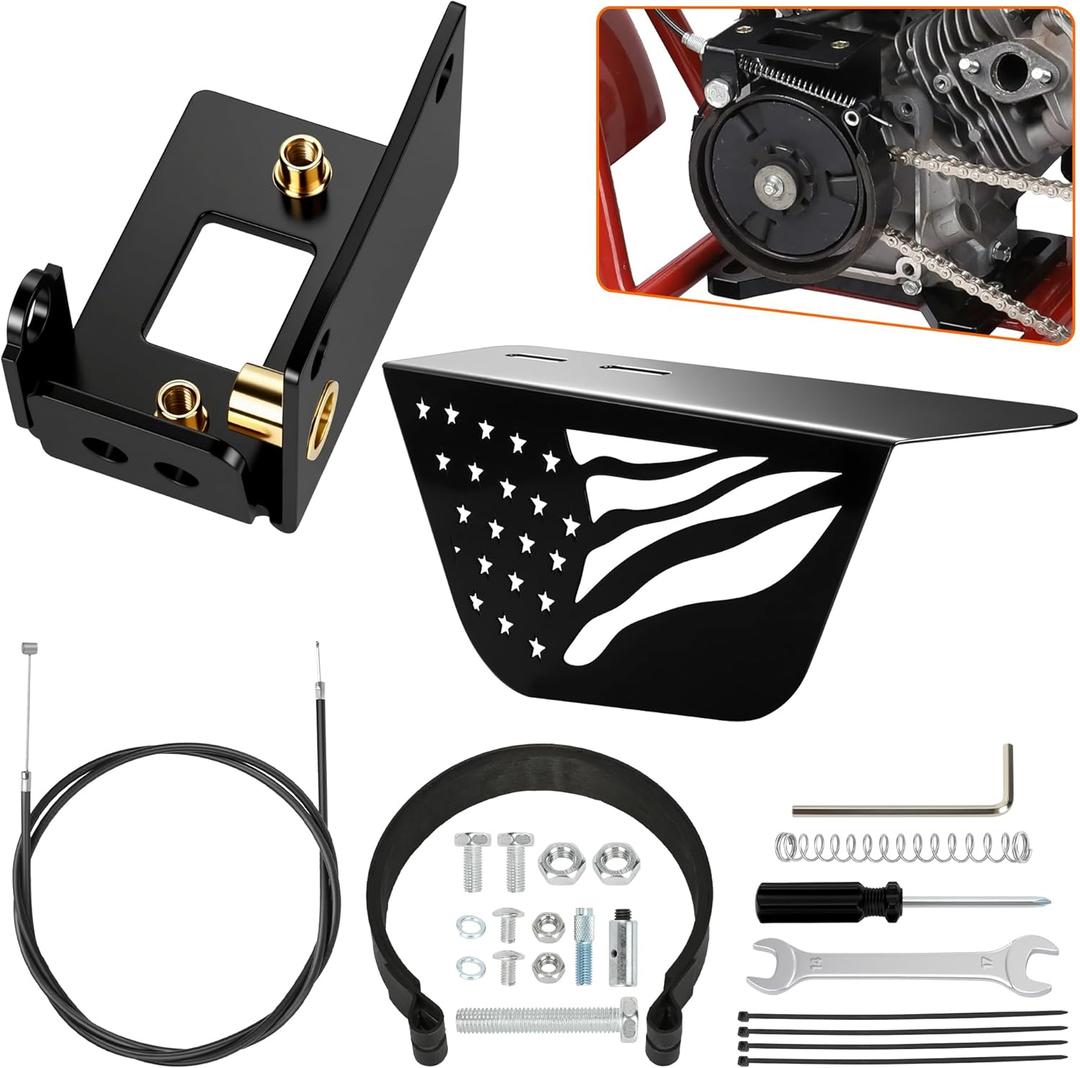 4" Clutch Brake Band Kit Replacement for Predator 212 224 196cc GX140 GX160 GX200 Coleman CT200U CT200U-EX BT200X Baja Warrior MB200 Minibike Parts with Mini Bike Clutch Cover