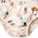 Toddler Boys Girls Swim Diapers Washable Reusable Swimming Diaper BPA Free Swimmers Dolphin Waterproof Swim Pants 2-3T (Baby Marine Life)