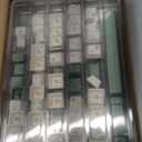 Green Japanese Keycaps, Cherry Profile Botanical Keycap 130 Keys, Custom Thick PBT Key caps, Dye Sublimation Keycaps for ANSI/ISO Gateron Cherry MX Switches Mechanical Keyboard