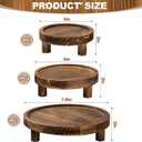 6PCS Wooden Risers for Display Wood Cake Stand for Party Round Food Risers for Buffet Wooden Holder Rustic Riser for Decor Tiered Tray Decor Home Kitchen (Rustic, 6 PCS (8, 6, 5))