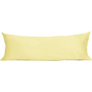 Sunflower Body Pillowcase 100% Cotton Long Pillow Cover/ Case Envelope Closure 1 Pack, 21×54 inches Honeyed Straw, Soft and Breathable