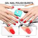 Morovan Gel Nail Polish Remover Kit: Gel Polish Remover with Liquid Latex Tape Nail Strengthener Nail Tools Quick Remove Gel Nail Polish in 3-5 Minutes No Need to Warp & Soak (7 Pcs Set)