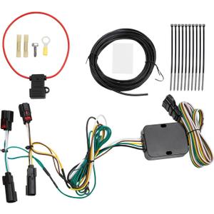 Dasbecan 56327 4-Way Trailer Hitch Wiring Harness Kit Compatible with Ford Transit-150, Transit-250, Transit-350, E-Transit 2015-2024 4-pin