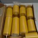 Homemory Amber Flickering Flameless Candles, Battery Operated Acrylic LED Pillar Candles with Remote Control and Timer, Fall Candles, Set of 9