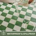 Rectangle Table Cloth,100% Waterproof Tablecloth Oil Proof Spill Proof Vinyl Table Cloth, Wipe Clean Plastic Table Cover for Dining, Camping, Indoor and Outdoor 52" x 70",Green Checkered