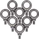 Box of 8 Pcs Lifting Shoulder Eye Bolts 3/8"-16 X 5/8" (Self Colored)