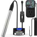 240V 3500W Immersion Electric Water Heater, Fully Submersible Water Heater with Thermostat & GFCI, for Sinks, Bathtubs, Washbasins, Small Swimming Pools, Water Storage Tanks, Hot Tubs and Buckets