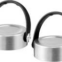 Replacement Lid for Hydro Flask12/16/18/20/32/40/64oz Wide Mouth Bottles,Ergonomic Handle & Durable Stainless Steel Cap Fits Hrdroflask Wide Mouth,BPA - Free & Leak - Proof(2 Pack)