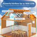 TXL 40W Solar Gable Vent Fan with Thermostat, 1800 CFM, Precision Temperature Control, Continuous Cooling Without Light, Perfect for Attics, Roof Vents, Greenhouses, Sheds & Chicken Coops