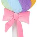 LUOZZY Candy Lollipop Shaped Plush Pillow Fake Candy Lollipop Pillow Cute Throw Cushion for Sofa Bedroom Living Room