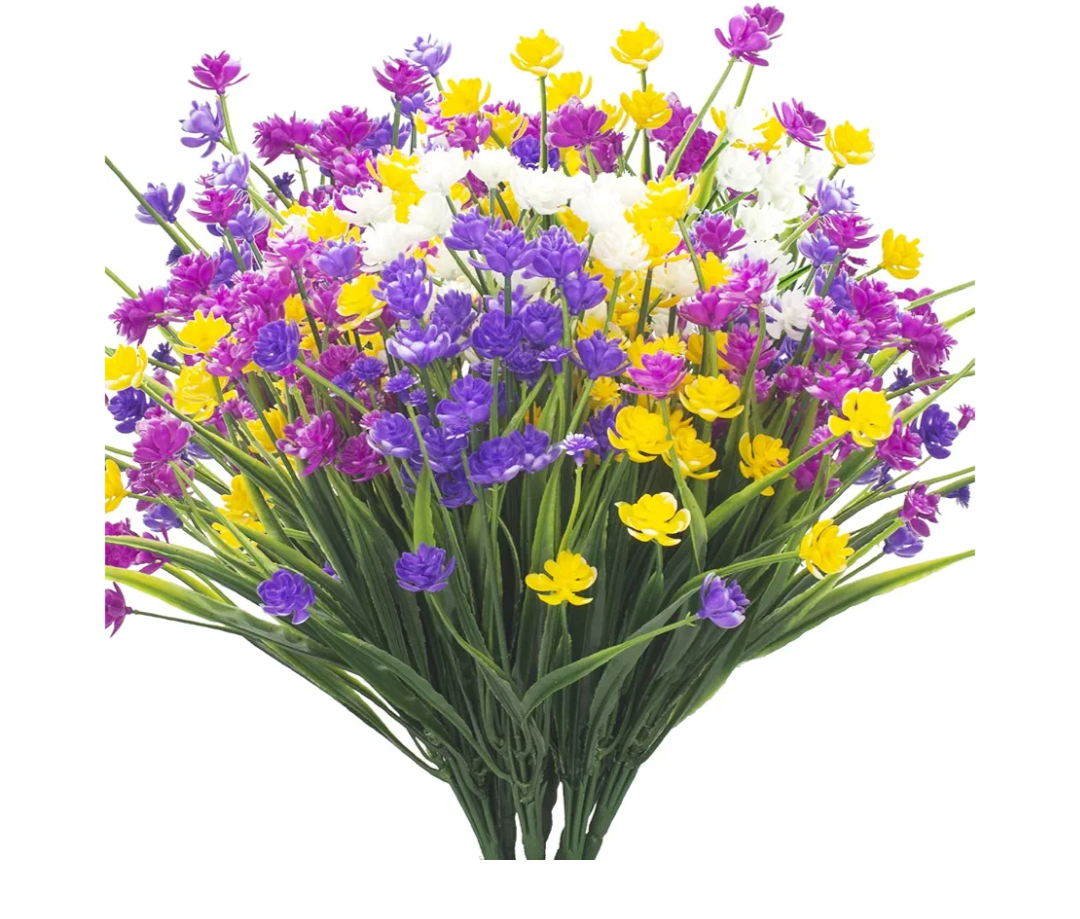 8 Bundles Artificial Daffodil Outdoors Flowers (Mix-Daffodil)