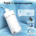 Travel Water Flosser Portable, Mini Cordless Oral Irrigator with Telescopic 180ML Tank 3 Mode 5 Nozzles, IPX7 Waterproof Teeth Cleaner for Braces, Orthodontic, Sensitive Gums Home