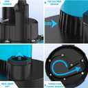 LEO Sump Pump Submersible Vertical Float Switch Automatic Utility Pumps for Clean/Dirty Water Pump Thermal Protector for Basement Pool Draining, Blue