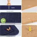 MaxGear Extra Large Bulletin Board 60" x 36", Foldable Felt Board Vision Board Supplies, Cork Board for Office, Home, School, Small Pin Boards for Walls Decorative Display Board Dark Blue