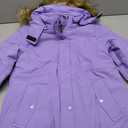 Girls Winter Coat Warm Puffer Jacket Long Fleece Lined Coat With Removable Hood 11-12