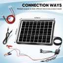 20W Solar Powered Battery Charger & Maintainer, Built-in Smart MPPT Charge Controller, Waterproof 12V Solar Panel Trickle Charging Kits for Car Boat Trailer RV Marine