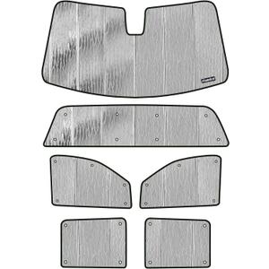 Sunshade Set Compatible with 2019-2024 Chevrolet Silverado/GMC Sierra 2500 3500-Crew Cab-Rear Tailgate Sunshade Non-Open