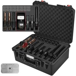 Hard Gun Case for Handgun & Pistol: TAS Approved Mutil Handguns & Magazines | Hard Shell Firearm Hard Case for Air Travel | Waterproof Pistol Box with Custom Foam Interior | Large Capacity Gun Storage