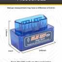 OBD2 Scanner Bluetooth,Car Accessories,ODB2 Scanner,Car Code Reader,Obd2 Scanner Diagnostic Tool,Car Diagnostic Scan Tool,Engine Check Light Code Reader,Compatible with Android Symbian Windows