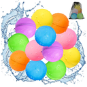 SOPPYCID Reusable Magnetic Water Balloons, 12 Pack Refillable Water Bombs Self Sealing Quick Fill, Latex-Free Silicone Outdoor Toys for Kids Adults Summer Fun Pool Beach Water Toys Birthday Gifts