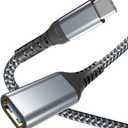 2m USB C to USB Female OTG Cable, USB-A 3.0 OTG Extension for Flash Drive, Keyboard & Mouse, Type-C Male to USB Adapter Compatible with iPhone 16 Pro Max, iPad, MacBook, Galaxy (Grey)