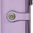 Travelambo Women's Wallet RFID Blocking Trifold Clutch Large Capacity Credit Card Holder Travel Purse