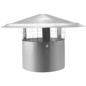 Semetall 6 Inch Round Chimney Cap,6 Inch Tapered Top Chimney Cap with Screen,Chimney Cap with Fastening Device for Stovepipe Finial,Stainless Steel