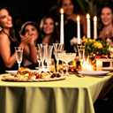 54IN X 320FT Plastic Table Cover Roll with Cutter Box, Cut to Size Plastic Table Cloths for Parties, Birthday, Disposable Tablecloth Roll for All Shape Tables (Light Yellow, 54 Inch X 320 Feet)