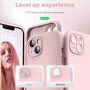 2 x HATOSHI for iPhone 13 Case, Liquid Silicone Upgraded [Camera Protection] with [2 Screen Protectors], Soft Anti-Scratch Microfiber Lining Shockproof Phone Case for iPhone 13 6.1 inch, Chalk Pink