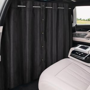 ZATOOTO Car Divider Curtain, Car Privacy Curtains with Pole Backseat Blackout Curtain for Car Camping Travel and Breaks, Lengths Adjustable for Most Cars, Sedan, Vans, SUVs (5.25 ft * 3.48 ft)