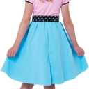California Costumes Girls 50'S Sock Hop Dress Child Costume Pink/Blue, M