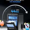 CyberChill Nugget Ice Maker Countertop 44lbs Per Day Pebble Sonic Ice Makers Machine Chewable Pellet Ice with Self-Cleaning Removable Water Tank See Through Window for Home/Kitchen/Office