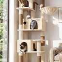 Globlazer F66 Corner Cat Tree, 66in Multi-Level Climbing Tower, Beige
