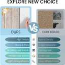 Large Cork Bulletin Board for Wall 36"x24", 6 Pack Felt Slat Wall Panel Tiles with 50 Pushpins, 30 Safe Removable Adhesive Tabs, Decorative Pin Board Tack Board for Office Home School (Beige, 36"x24")