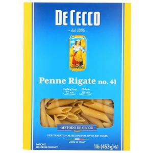 De Cecco Penne Rigate No. 41 Pasta, 16 Oz, BBD: 03/09/2029