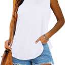 Womens Tank Tops Summer T Shirts Sleeveless Casual Loose Tunic Blouses (XX-Large, Pack of 4)