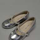 DREAM PAIRS Girls Dress Shoes Low Heels for Little Big Girl Mary Jane Shoes with Pearl Rhinestones Flower Girl Pumps Princess Wedding Party (11 Little Kid, Silver)